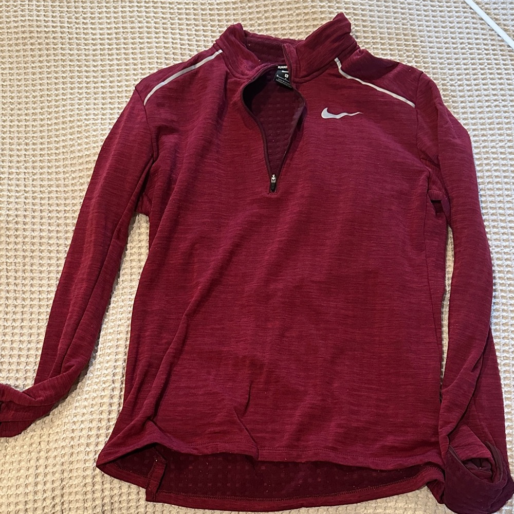 Nike Burgundy Quarter-Zip Pullover